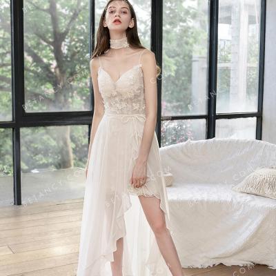 2 in 1 wedding dress with removable chiffon overskirt 1