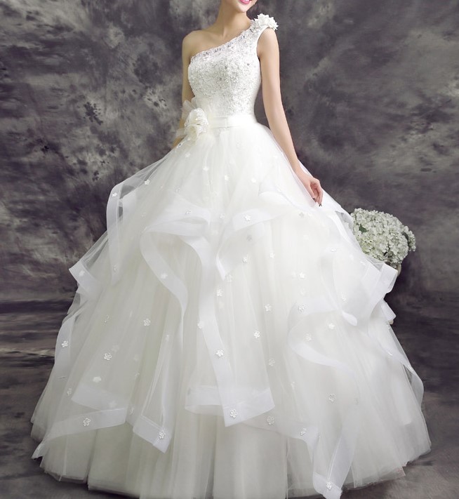 2015 mode romantique sexy vintage ceinture une epaule robe de mariee robes noivas plus nuptiale de