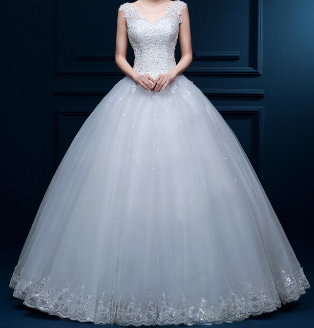 2015 new shoulder off white with red lace wedding dress long train sexy plus size diamond 1