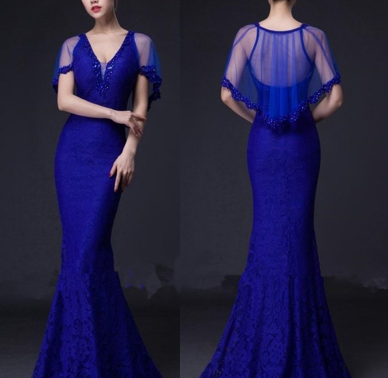 2016 livraison gratuite dentelle col v parti robes longues robes de soir eacute 3