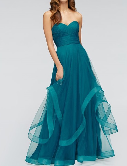 robe de demoiselle organza vert