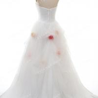 Basque waist princess tulle bridal ball gown 9