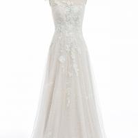 Beautiful light champagne wedding gown 4