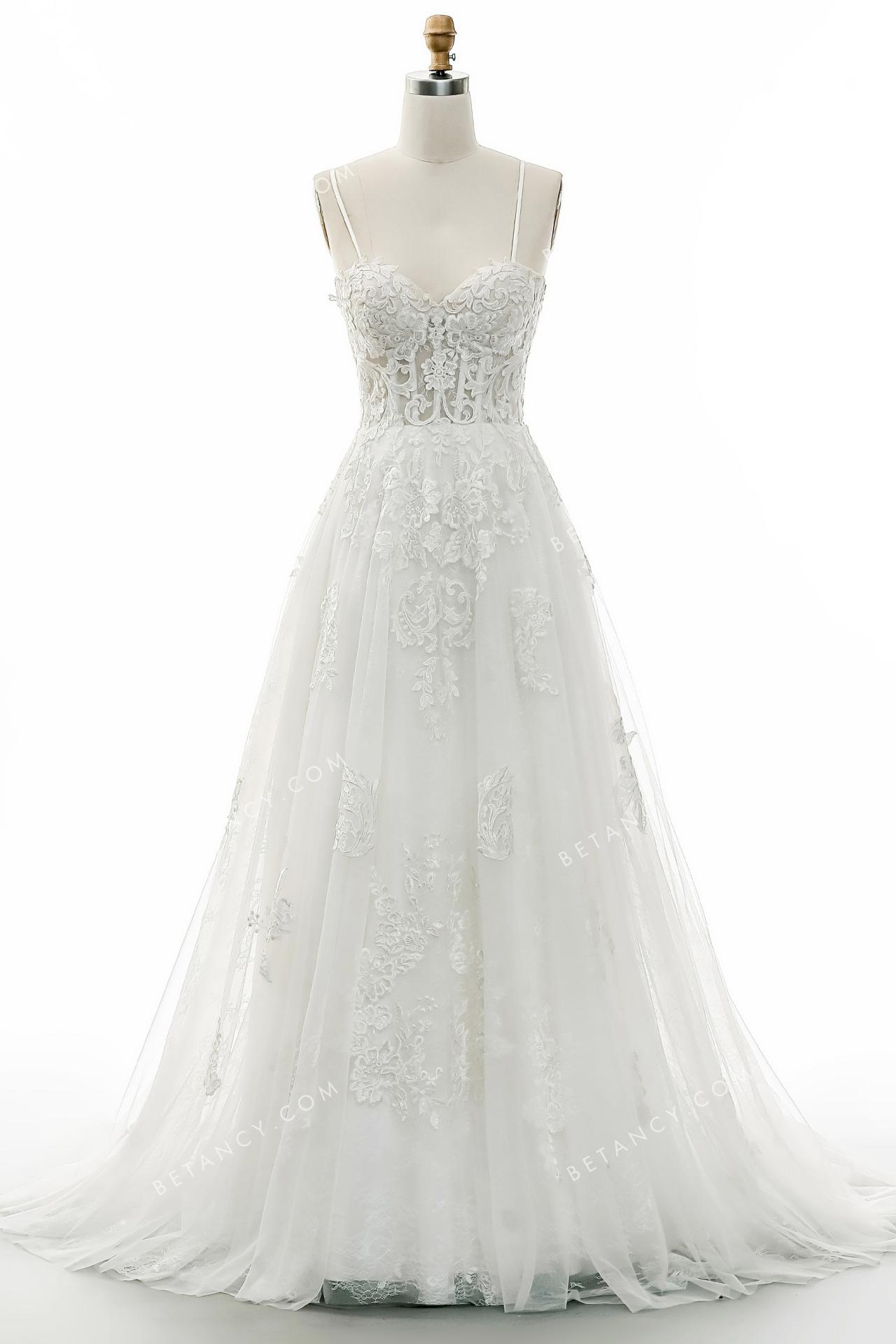 Corset lace wholesale bridal gown 4
