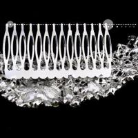 Cristal autrichien strass fleur bouquet cheveux peigne de mariage de mari eacute 1 