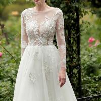 Glamorous sequin lace and tulle wedding dress 5