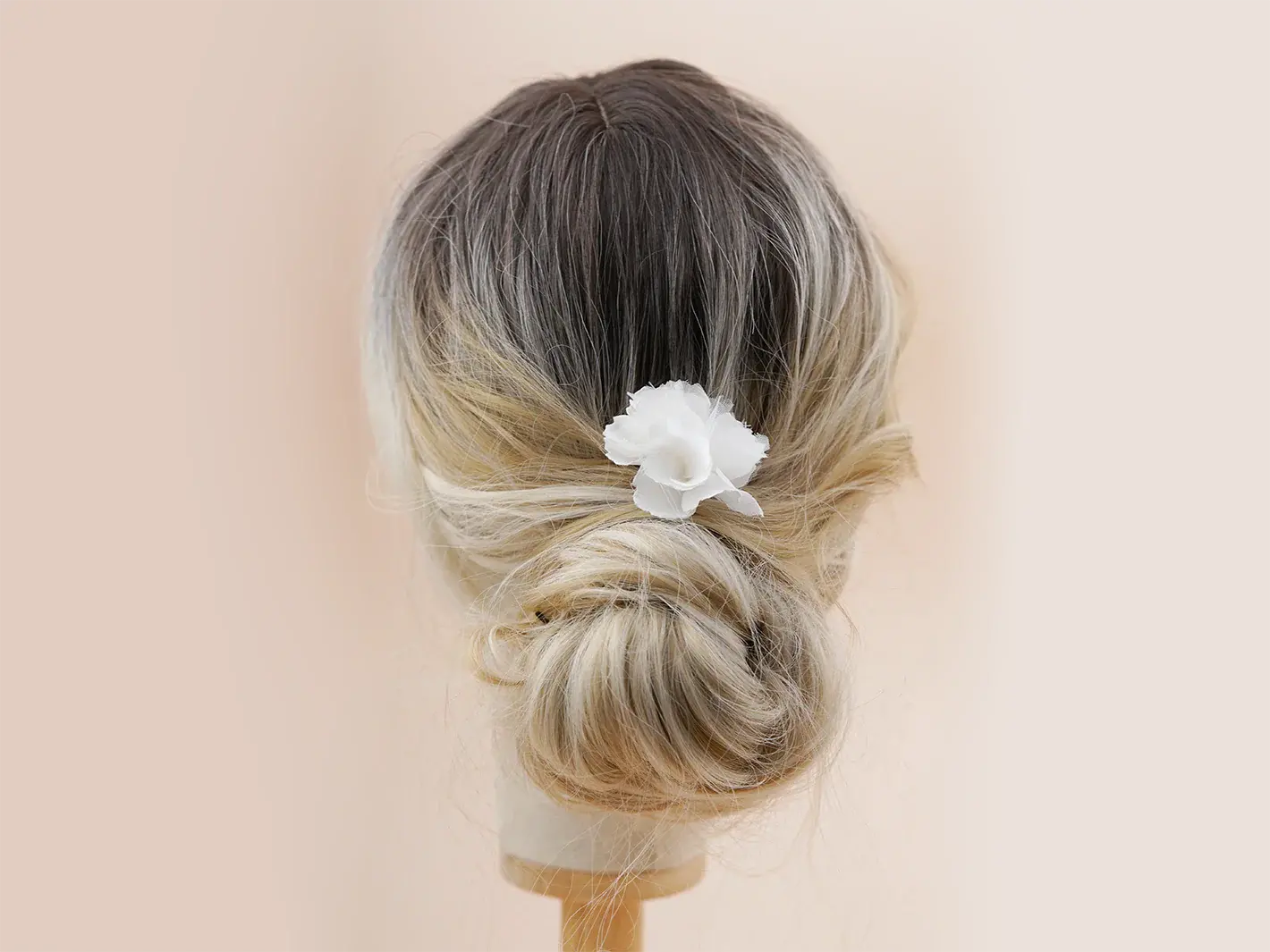 Hair jewelry flower real silk bridal