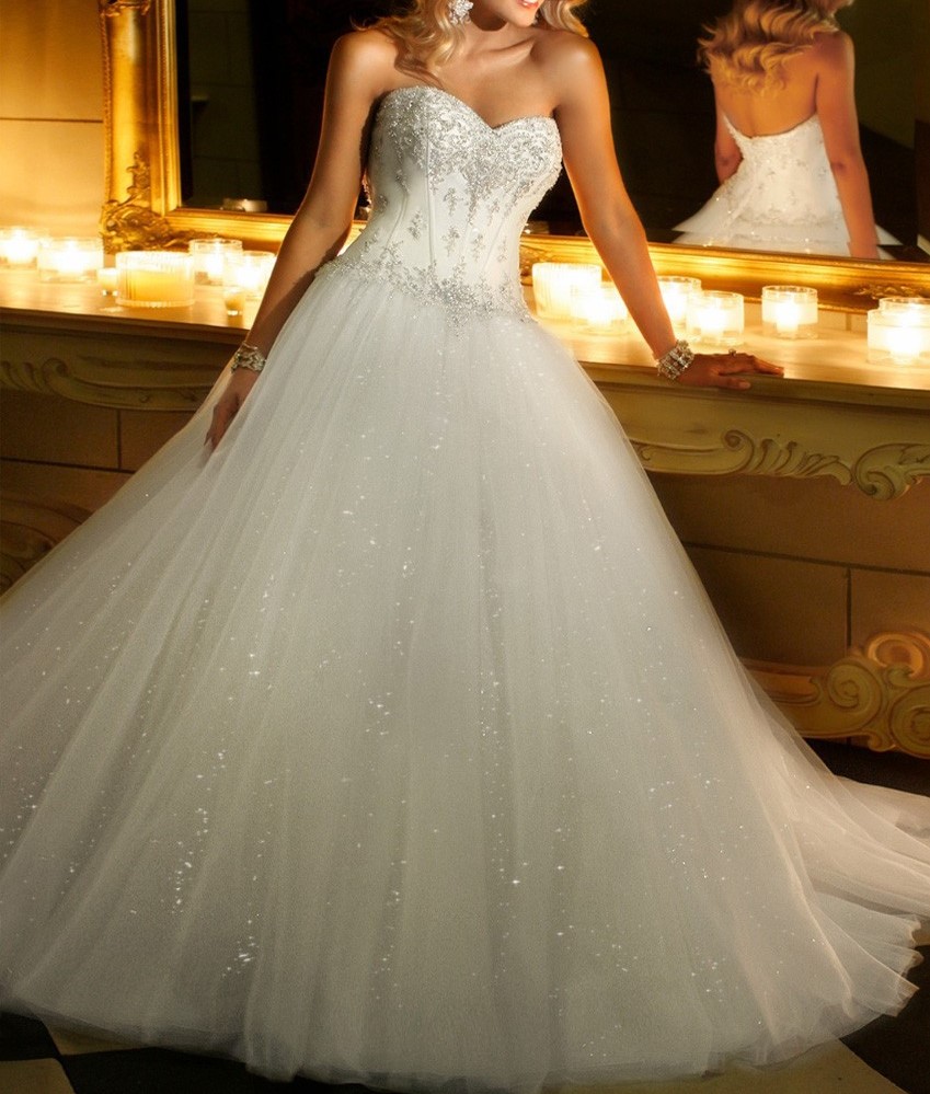 robe de mariée en tulle paillettes