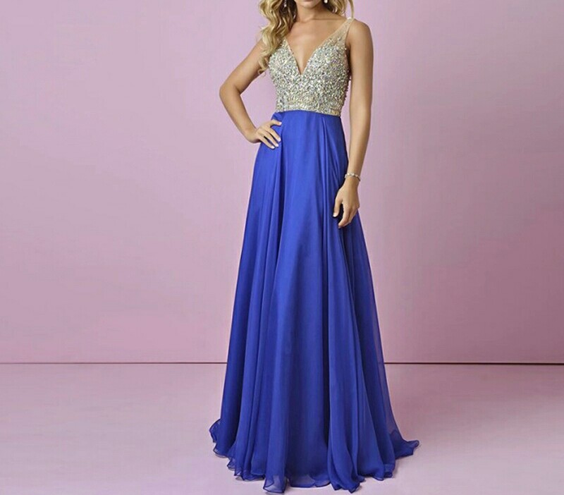 Robe de demoiselle d'honneur bleu royal