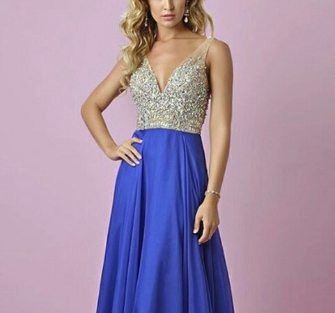 robe du soir bleu roi