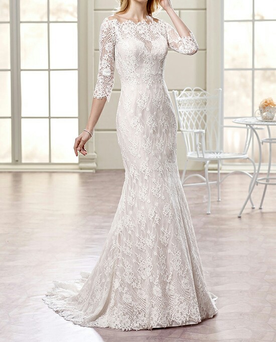 robe sirène pour mariage tissu dentelle ivoire