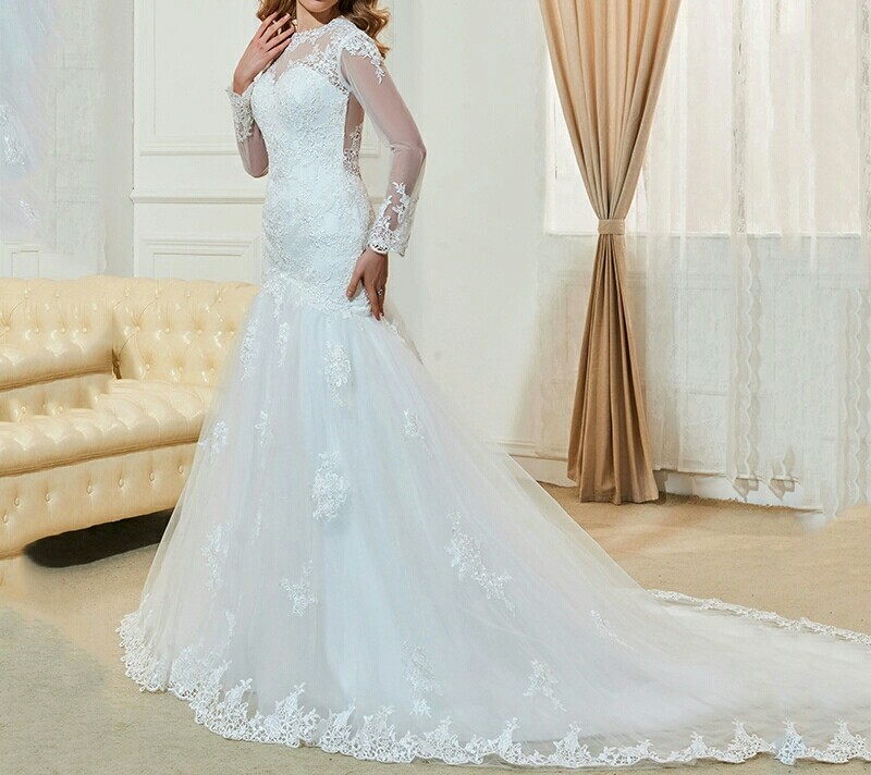 robe de mariée coupe sirène blanche