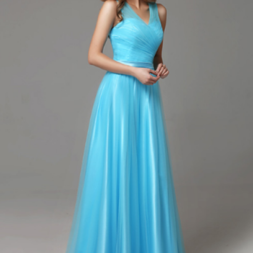 Robe de demoiselle d'honneur bleu