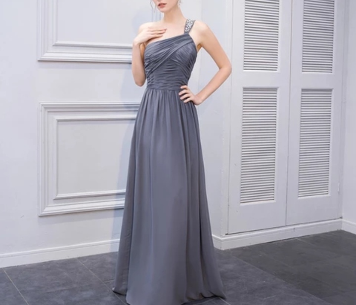 Robe de soirée grise