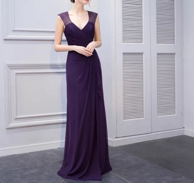 Robe pour mariage prune