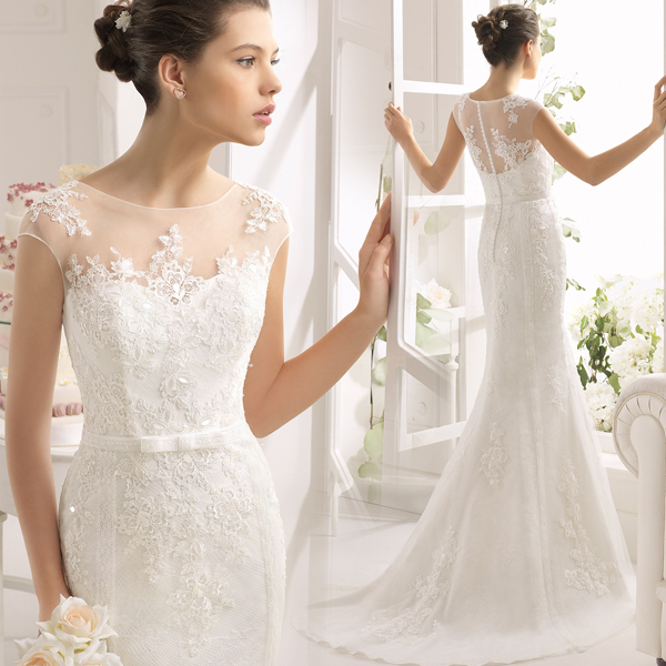 Livraison gratuite a manches courtes vintage dentelle sirene robe de mariee moins de 100 sexy backless jpg 640x640