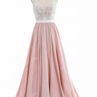 Lovely nude pink handmade wholesale wedding dress 4