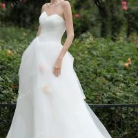 Pleated tulle pricess bridal gown 2