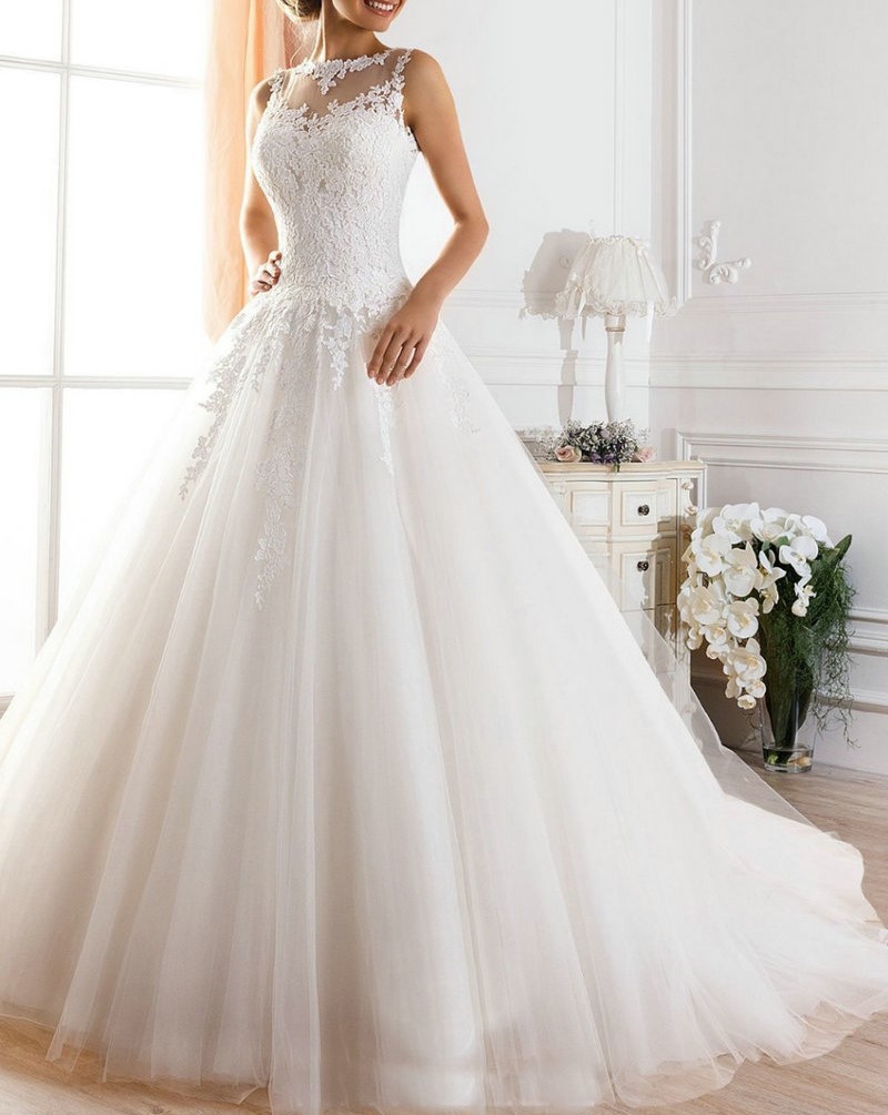 Robes de novia a ligne illusion decollete sexy backless dentelle robes de mariee 2015 robe de 1