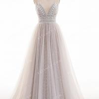 Romantic and dreamy star like lace and illusion tulle wedding dress 4