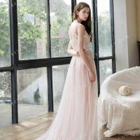 Sexy romantic and ethereal transparent tulle wedding dress 3