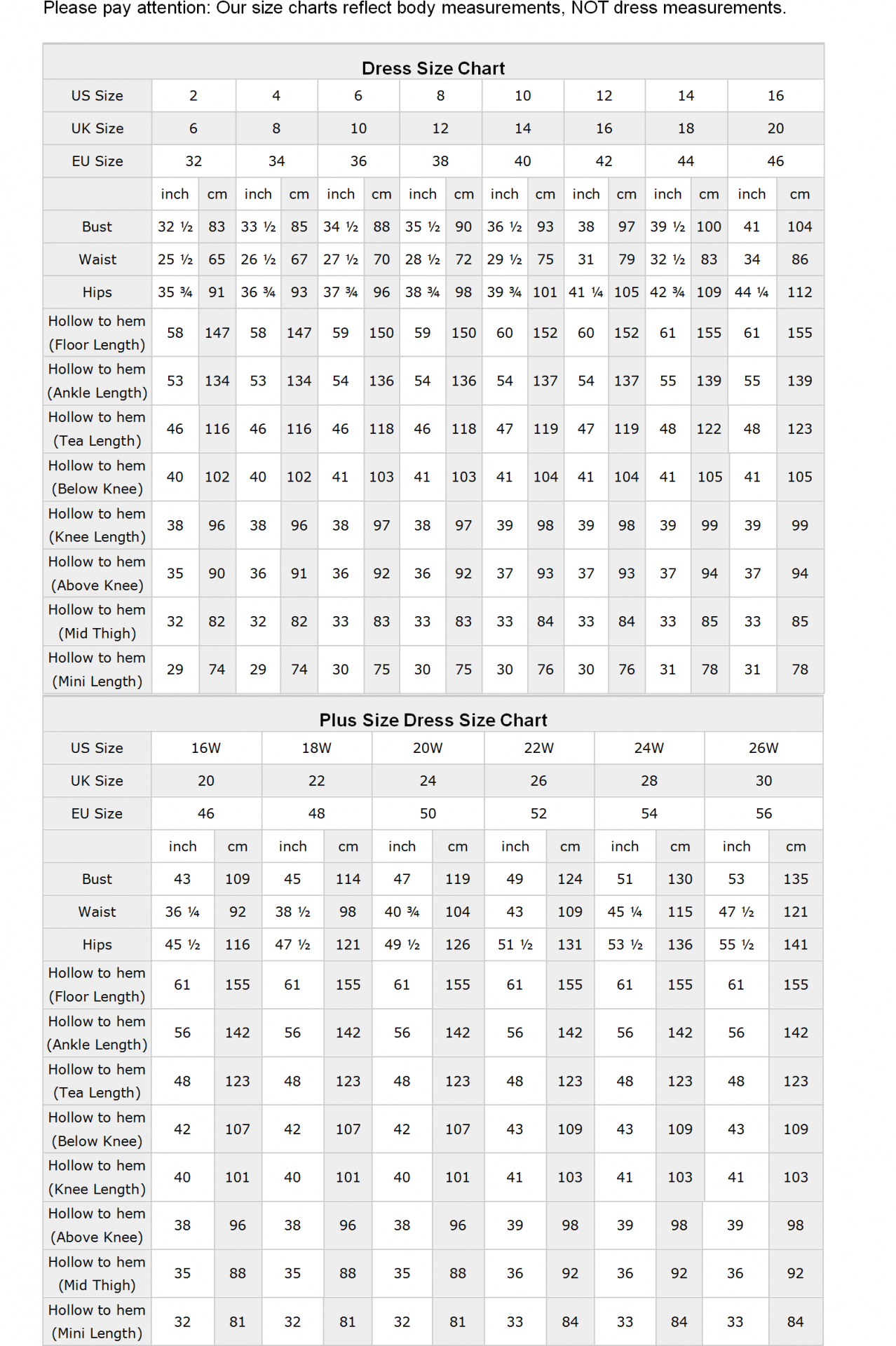 Sizechart 1