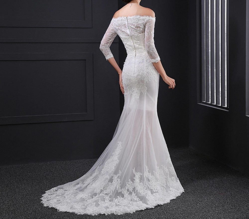 Sl 013 luxe dentelle trois quarts manches d eacute 1