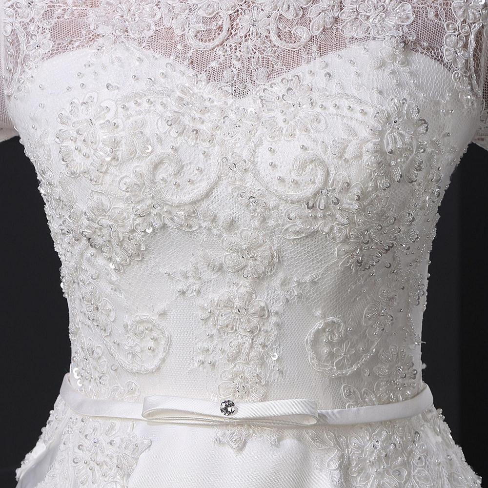 Sl028 blanc robe de noiva dentelle robe de mari eacute 2