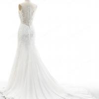 Sleeveless designer wedding dress 9