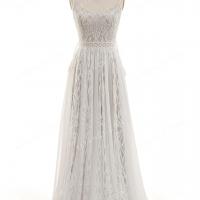 Spaghetti strap v neckline geometry lace wholesale wedding dress 4