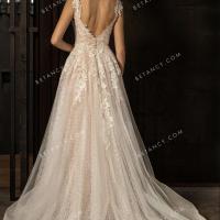 V back with invisible zipper closure wedding gown 3